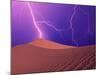 Lightning Bolts Striking Sand Dunes, Death Valley National Park, California, USA-Steve Satushek-Mounted Photographic Print