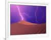 Lightning Bolts Striking Sand Dunes, Death Valley National Park, California, USA-Steve Satushek-Framed Photographic Print