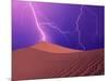 Lightning Bolts Striking Sand Dunes, Death Valley National Park, California, USA-Steve Satushek-Mounted Photographic Print