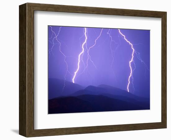 Lightning Bolts-Warren Faidley-Framed Photographic Print