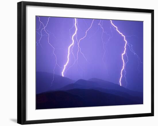 Lightning Bolts-Warren Faidley-Framed Photographic Print