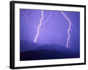 Lightning Bolts-Warren Faidley-Framed Photographic Print