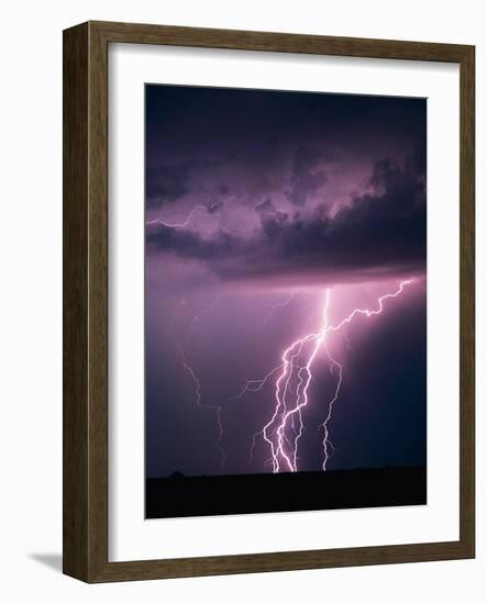 Lightning Bolts-Warren Faidley-Framed Photographic Print