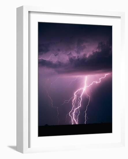 Lightning Bolts-Warren Faidley-Framed Photographic Print