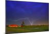 Lightning by a Farm-null-Mounted Photographic Print