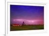 Lightning by a Farm-null-Framed Photographic Print