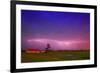 Lightning by a Farm-null-Framed Photographic Print