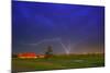 Lightning by a Farm-null-Mounted Photographic Print