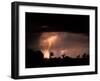 Lightning Fills Sky over Khwai River, Okanvango Delta, Moremi Game Reserve, Botswana-Paul Souders-Framed Photographic Print