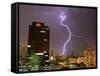 Lightning Flashes in the Sky of Bangkok-null-Framed Stretched Canvas