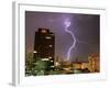 Lightning Flashes in the Sky of Bangkok-null-Framed Photographic Print