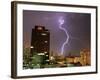 Lightning Flashes in the Sky of Bangkok-null-Framed Photographic Print