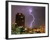 Lightning Flashes in the Sky of Bangkok-null-Framed Photographic Print