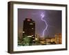 Lightning Flashes in the Sky of Bangkok-null-Framed Photographic Print