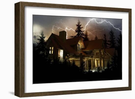 Lightning Home Protection-duallogic-Framed Art Print