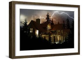 Lightning Home Protection-duallogic-Framed Art Print