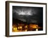 Lightning Illuminates the Sky over Prvic Luka During a Summer Storm on the Island of Prvic, Croatia-null-Framed Photographic Print