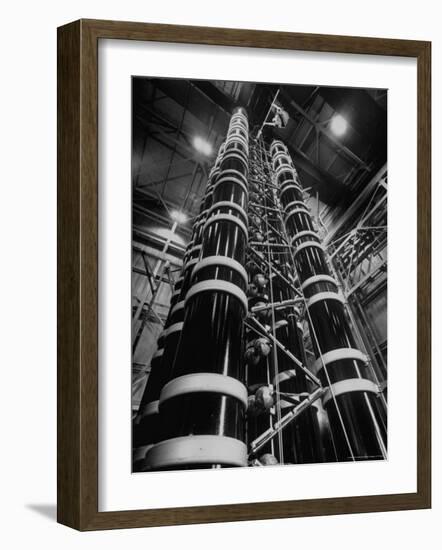 Lightning Maker is This 44 Foot High Generator, Creating Artificial Lightning-Andreas Feininger-Framed Photographic Print