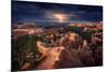 Lightning over Bryce Canyon-Stefan Mitterwallner-Mounted Photographic Print