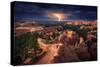 Lightning over Bryce Canyon-Stefan Mitterwallner-Stretched Canvas