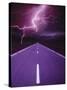 Lightning over Highway-Otto Rogge-Stretched Canvas