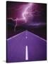 Lightning over Highway-Otto Rogge-Stretched Canvas