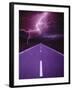 Lightning over Highway-Otto Rogge-Framed Premium Photographic Print