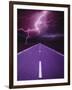 Lightning over Highway-Otto Rogge-Framed Premium Photographic Print