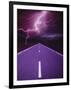 Lightning over Highway-Otto Rogge-Framed Premium Photographic Print