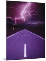 Lightning over Highway-Otto Rogge-Mounted Photographic Print