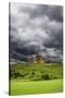 Lightning over Ruins of the Rock of Cashel, Tipperary County, Ireland-Jaynes Gallery-Stretched Canvas