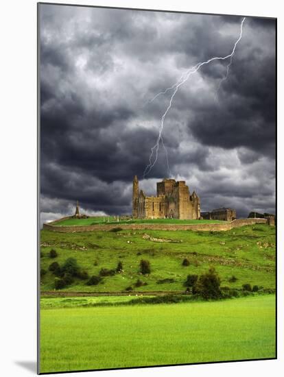 Lightning over Ruins of the Rock of Cashel, Tipperary County, Ireland-Jaynes Gallery-Mounted Premium Photographic Print