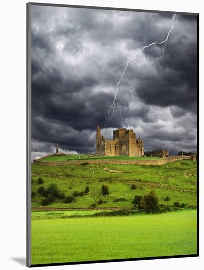Lightning over Ruins of the Rock of Cashel, Tipperary County, Ireland-Jaynes Gallery-Mounted Photographic Print