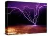 Lightning over San Francisco-Douglas Keister-Stretched Canvas