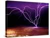 Lightning over San Francisco-Douglas Keister-Stretched Canvas