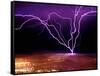 Lightning over San Francisco-Douglas Keister-Framed Stretched Canvas