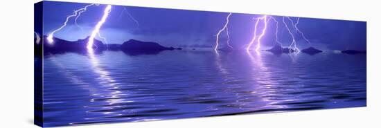 Lightning over the Sea-null-Stretched Canvas