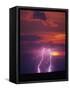 Lightning Storm at Sunset-Jim Zuckerman-Framed Stretched Canvas