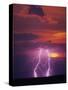 Lightning Storm at Sunset-Jim Zuckerman-Stretched Canvas