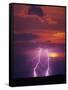 Lightning Storm at Sunset-Jim Zuckerman-Framed Stretched Canvas