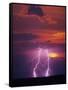 Lightning Storm at Sunset-Jim Zuckerman-Framed Stretched Canvas