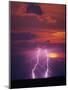 Lightning Storm at Sunset-Jim Zuckerman-Mounted Premium Photographic Print