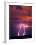 Lightning Storm at Sunset-Jim Zuckerman-Framed Premium Photographic Print