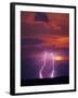 Lightning Storm at Sunset-Jim Zuckerman-Framed Premium Photographic Print