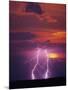 Lightning Storm at Sunset-Jim Zuckerman-Mounted Premium Photographic Print