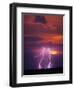 Lightning Storm at Sunset-Jim Zuckerman-Framed Photographic Print