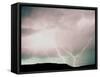 Lightning Storm, Boulder-Michael Brown-Framed Stretched Canvas