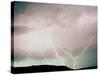 Lightning Storm, Boulder-Michael Brown-Stretched Canvas