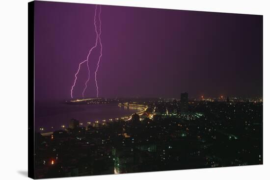 Lightning Storm in Havana Cuba-DLILLC-Stretched Canvas