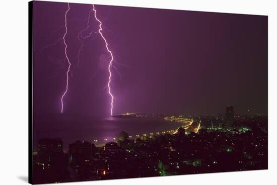 Lightning Storm in Havana Cuba-DLILLC-Stretched Canvas